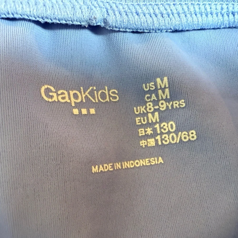 GAP Blue and Yellow Rashguard Swim Top/girls size M (8-9 yrs)
